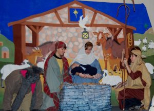 Scene from “The Story of Jesus’s Birth.” Photograph taken by Lynn Rife. 16 Dec. 2012